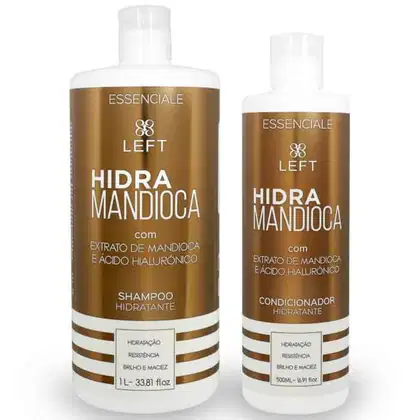 Imagem do produto Kit Hidra Mandioca Shampoo 1lt + Condicionador 500ml Pack Essenciale