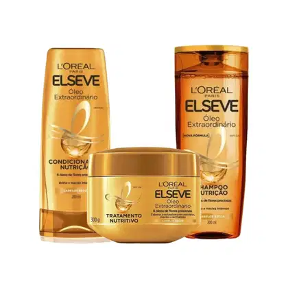 Kit Elseve L’Oréal Paris Óleo Extraordinário Trio, 3 produtos.