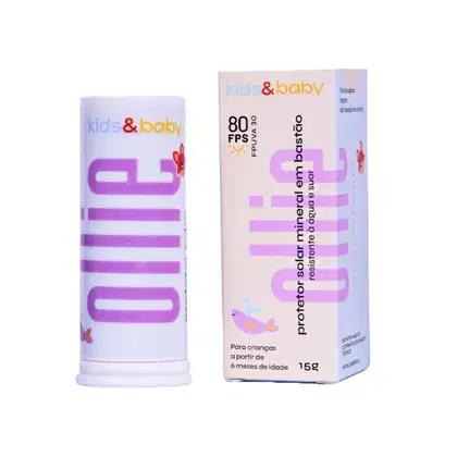 Imagem do produto Ollie Kids&Baby FPS80 - Protetor Solar Facial em Bastão 15g