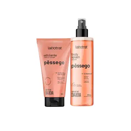 Imagem do produto KIT ESFOLIANTE PESSEGO 150GR + BODY SPLASH PESSEGO 190ML - LABOTRAT