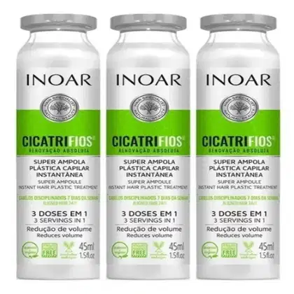 Imagem do produto Inoar Cicatrifios Super Ampola Tratamento Capilar 3x45ml