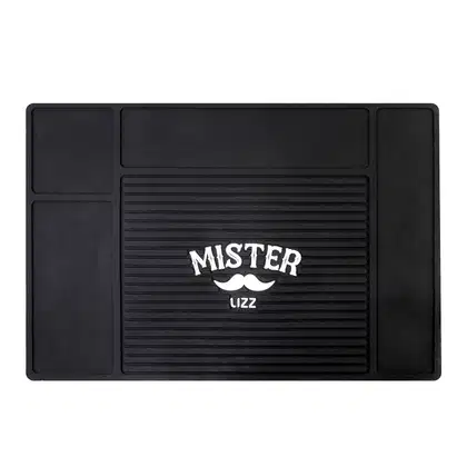 Tapete de silicone para bancadas de barbearia.