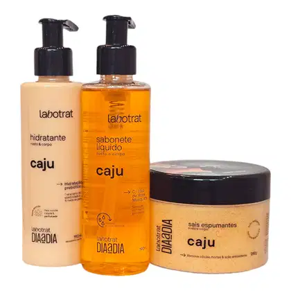 Imagem do produto Kit Labotrat Dia a Dia Caju - Hidratante 190ml + Sabonete Líquido 190ml + Sais Espumantes 280g