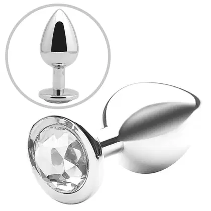 Imagem do produto Plug Anal Médio Lite Plug com Joia Transparente