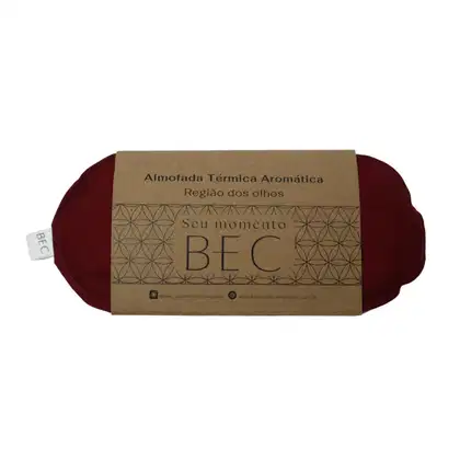Almofada Térmica Aromática BEC | Bem-Estar Consciente Seu Momento Região dos Olhos, cor Marsala.