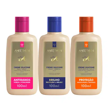 Imagem do produto Kit 3 Cremes de Silicone Linha A 100Ml Cada Aneethun