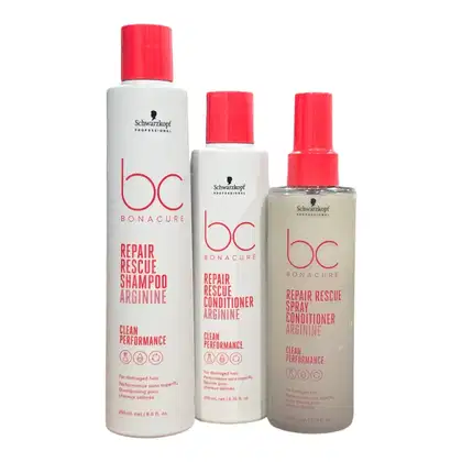 Imagem do produto Kit Schwarzkopf Repair Rescue - Shampoo 250ml + Condicionador 200ml + Spray Conditioner 200ml 