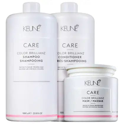 Kit Keune Color Brillianz - Shampoo 1L + Condicionador 1L + Máscara 500ml