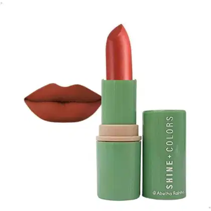 Imagem do produto Batom Matte Aveludado Cor Canela Shine Colors Abelha Rainha REF 9299