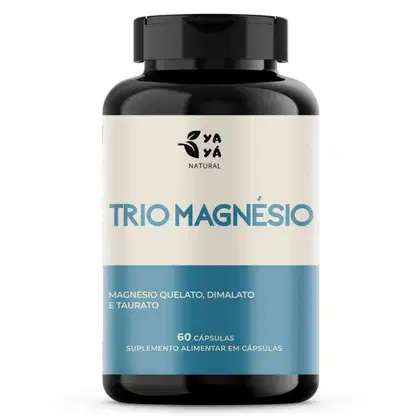 Imagem do produto Trio Magnésio Quelato Dimalato Taurato Yayá Natural - 60cps
