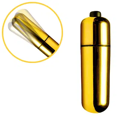 Imagem do produto Vibrador Bullet com 10 Vibrações Power Bullet Dourado