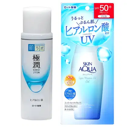 Imagem do produto Kit Protetor Moisture Gel Fps50 + Hada Labo Gokujyun Lotion