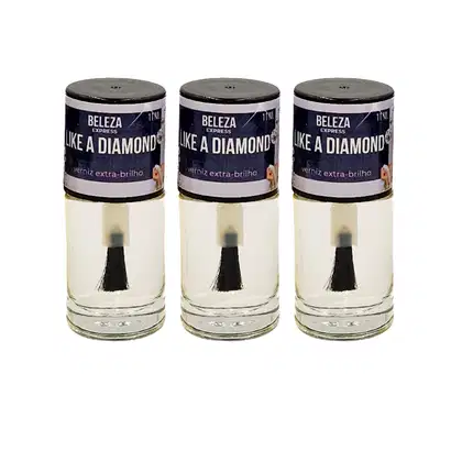 Imagem do produto Kit Esmalte Verniz Extra Brilho Like a Diamond com 3
