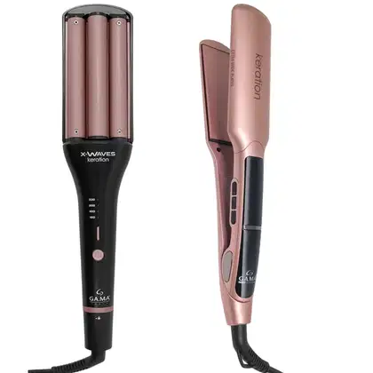 Imagem do produto GA.MA Italy Kit Modelador Ondas X-Waves e Prancha X-Wide Keration Bivolt