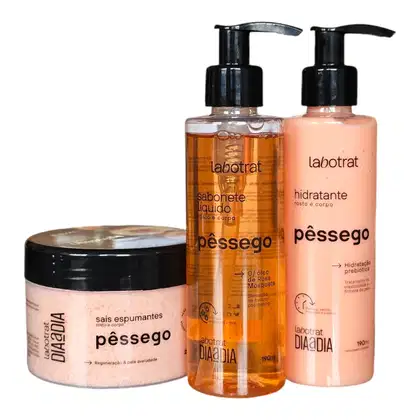 Imagem do produto Kit Labotrat Dia a Dia Pêssego - Hidratante 190ml + Sabonete Líquido 190ml + Sais de Espuma 280g