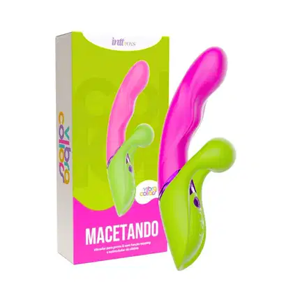 Imagem do produto Vibrador Macetando Penetrável com Estímulo Clitoriano e Função Tapping Linha Vibra Collors