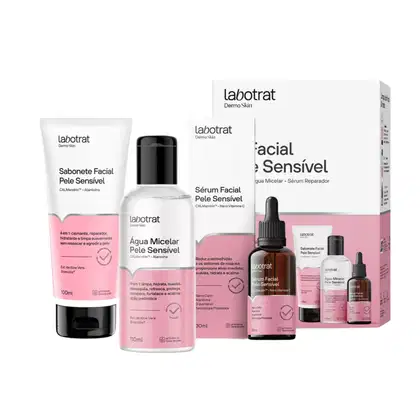 Imagem do produto Kit Facial Sabonete Sérum Água Micelar Sensível Labotrat