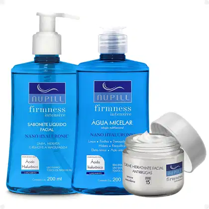 Imagem do produto Kit Nupill Firmness Intensive Nano Hyaluronic: Sabonete, Água Micelar e Creme Antirrugas