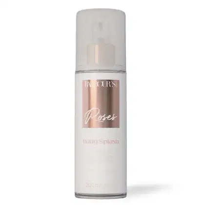 Frasco de corpo Barbour's Beauty Roses, com design elegante e rótulo em tons de rosa, contendo 200ml de produto para aplicação corporal.