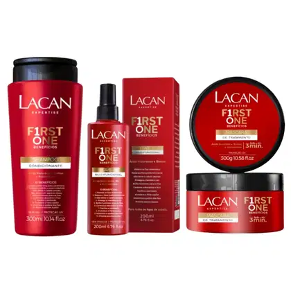 Imagem do produto Kit Lacan First One Shampoo Leave-in Multifuncional Máscara