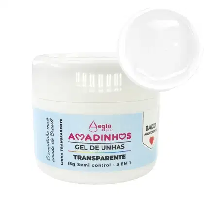 Gel de Unhas Aegla Pro Amadinhos Transparente, 15g.
