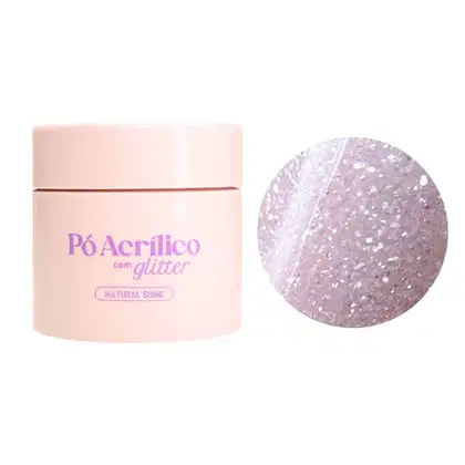 Imagem do produto Pó Acrílico com Glitter Natural Shine 20g - Vólia