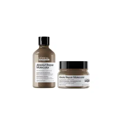 Kit L'Oréal Professionnel Absolut Repair Molecular Duo Essential Care, 2 produtos.