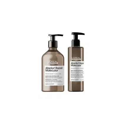 Imagem do produto Kit Absolut Repair Molecular Shampoo 500ml e Serúm 250ml - LÓreal