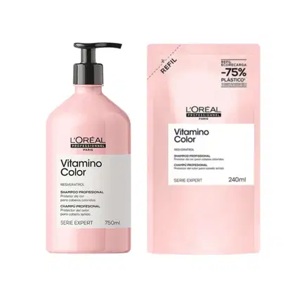 Kit L'Oréal Professionnel Serie Expert Vitamino Color Resveratrol Duo Refil, 2 produtos.