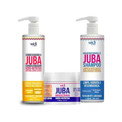 Imagem do produto Kit Juba Shampoo, Condicionador e Máscara 500ml - Widi Care