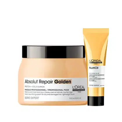 Kit L'Oréal Professionnel Serie Expert NutriOil Absolute Repair Duo Care, 2 produtos.