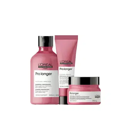 Kit L'Oréal Professionnel Serie Expert Pro Longer Preenchimento Trio, 3 produtos.
