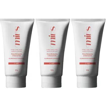 Imagem do produto Kit 3 Clareador Corpo Virilha Axila Coxa Cotovelo Joelho Corporal Mivs