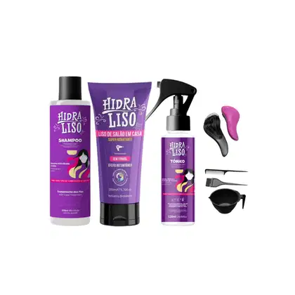 Imagem do produto Alisante De Chuveiro Hidra Liso + Shampoo + Tônico Capilar