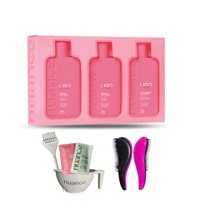 Imagem do produto Box Nuance Liso Perfeito Kit Pos Química 250 Ml 8 Produtos