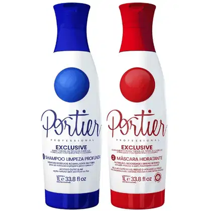 Imagem do produto Kit Portier Exclusive Fine Escova Fine Profissional 2X1L