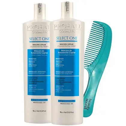 Imagem do produto Kit Select one 02 Unidades 1l Prohall e Pente Beauty Secret
