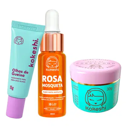 Imagem do produto Kit Renovadores Kokeshi Pele Porcelana Óleo de Rosa Mosqueta