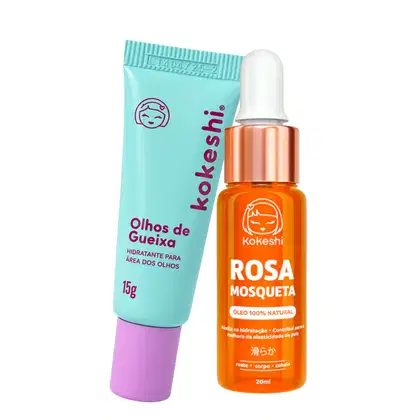 Imagem do produto Kit Kokeshi Olhos de Gueixa e Óleo de Rosa Mosqueta com Hidratação Intensa