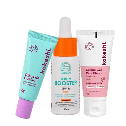 Imagem do produto Kit Rejuvenescimento Diurno Kokeshi Com Vitamina C Olhos de Gueixa e Gel Creme