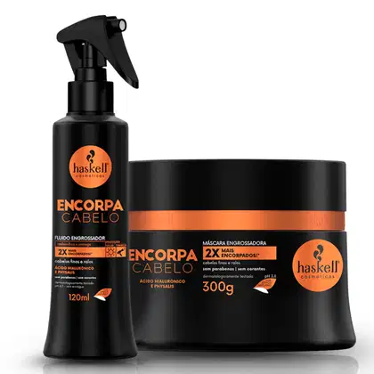Imagem do produto Kit Haskell Encorpa Cabelo Máscara 300g e Fluído 120ml
