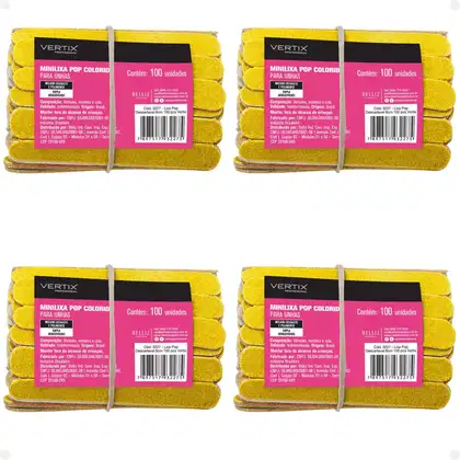 Imagem do produto Kit Vertix Belliz: Lixas Para Unhas 09cm C/400