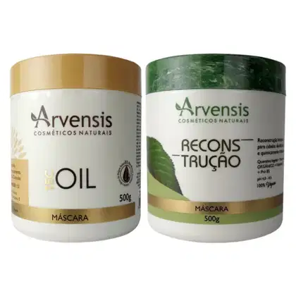 Imagem do produto Kit Arvensis Mascara Tec Oil e Reconstrução 500g Vegano