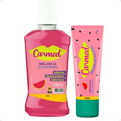 Imagem do produto Kit Carmed Melancia Gel Dental e Enxaguante Bucal (2 Produtos)