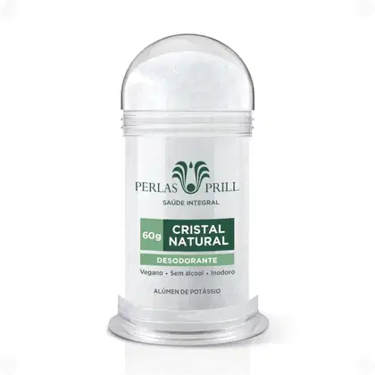 Desodorante em Bastão Perlas Prill Cristal Natural, 60g.