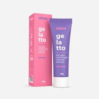 Imagem do produto Gel Lubrificante Beijável Olove Gelatto - morango- 30 g