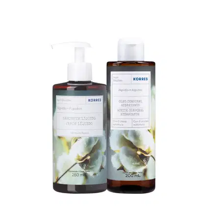 Imagem do produto Kit Korres Algodão Puro Sabonete Óleo Corporal (2 produtos)