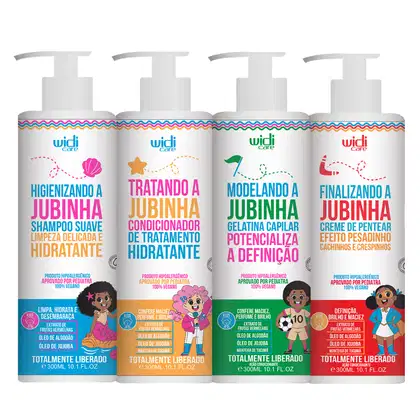 Kit Widi Care Jubinha Quarteto Care, 4 produtos.