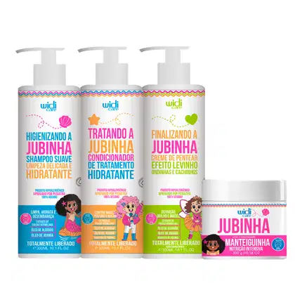 Kit Widi Care Jubinha Cuidado Infantil, 4 produtos.
