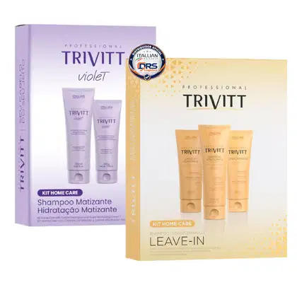Imagem do produto Kit Trivitt Matizante + Kit Trivitt Pós-Química com Leave-In – Manutencão Capliar (5 Itens)